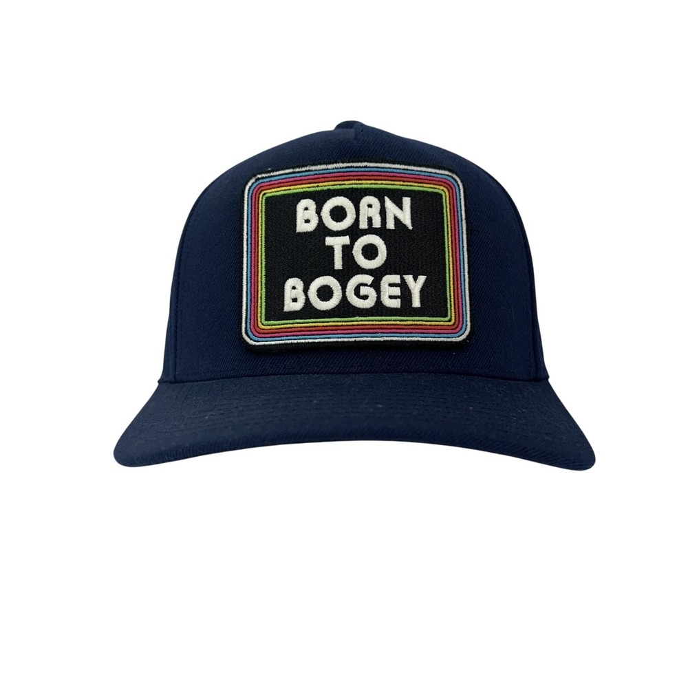 G/FORE Born To Bogey Hat Cap Snap Back One Size Navy Blue Golf Funny Mens